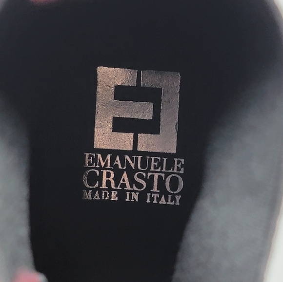 Emanuele Crasto Women's Mid Calf Burgundy Leather Boots Made In Italy Sz 37 New - Picture 9 of 12